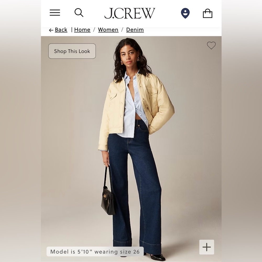 J. CREW Denim trouser in 1996 semi-stretch NWT Size 30